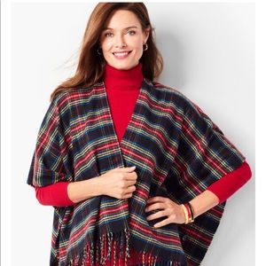 Brand New Talbots Plaid Ruana
